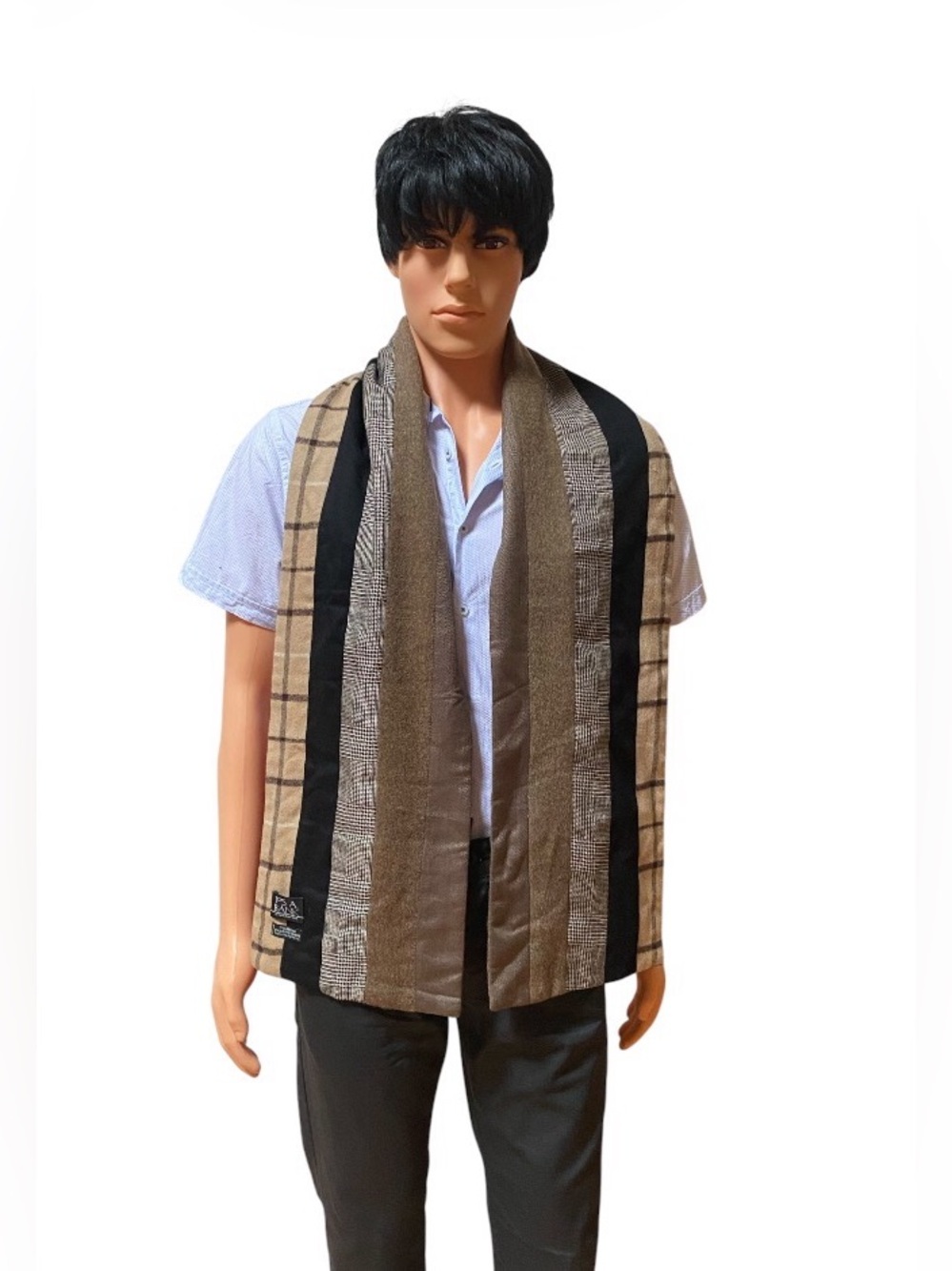 Jos A Bank men’s reversible camel hair/Silk/Cashmre Scarf